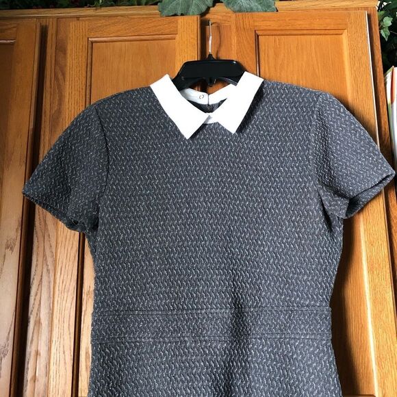 BCBGMAXAZRIA Collared Metallic Tweed Fit & Flare Mini Ginnie Dress - S - Picture 3 of 14